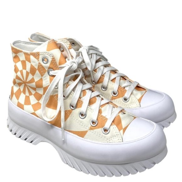 Converse Chuck Taylor Lugged 2.0 Shoe Canvas Women High Top Orange Candy A10022C - Picture 3 of 10